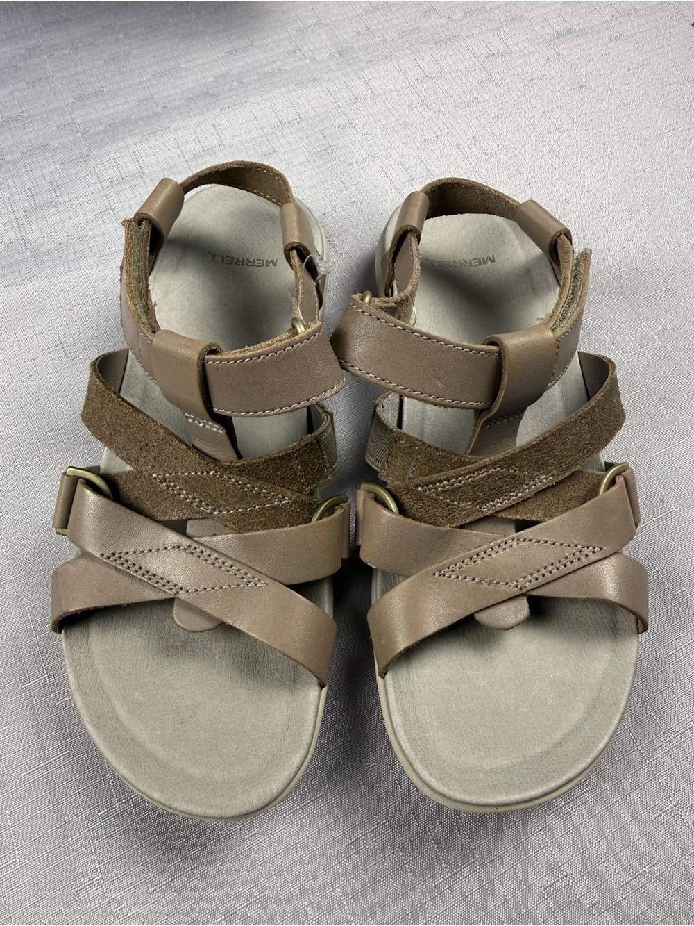 Merrell Brindle Women’s 6 Brown Leather Adjustable Strap Comfort Walking Sandals